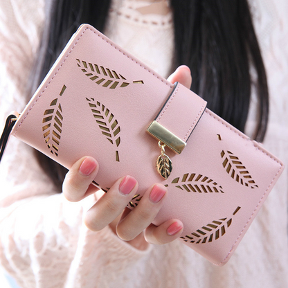 Leaf Patterned Women's Wallet