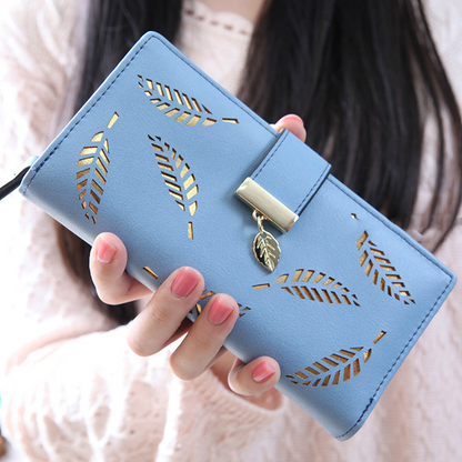 Leaf Patterned Women's Wallet