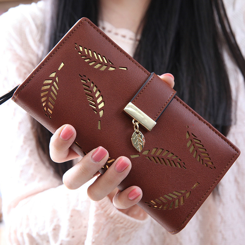 Leaf Patterned Women's Wallet