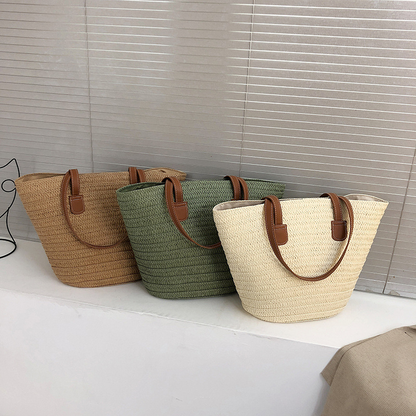 french style straw bag