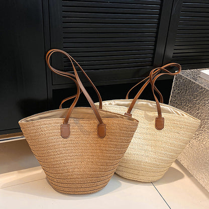 french style straw bag