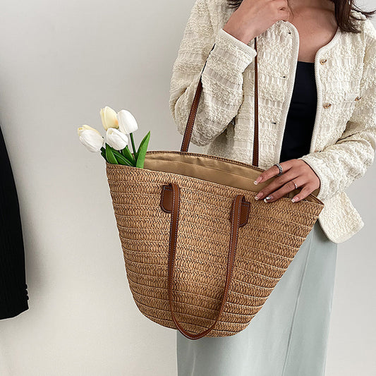 french style straw bag